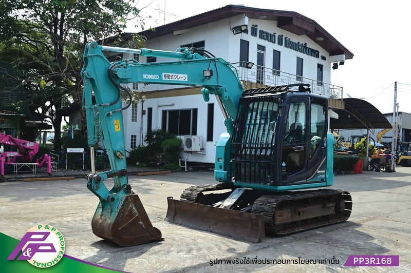 ขายแมคโครย่อม KOBELCO SK75SRD-3E-YT08 แทรคเหล็กพร้อมเกี๊ยะยาง มีไลน์หัวเจาะ มีใบมีดดัน มีอาร์มเครน มือสองสภาพดี นำเข้าจากญี่ปุ่น โดย P&P Pro