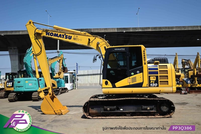 ขายแมคโคร KOMATSU PC120-11 รุ่นใหม่ แทรคใหญ่ มีกล้องรอบคัน มีอาร์มเครน ชั่วโมงน้อย มือสองสภาพดี นำเข้าจากญี่ปุ่น โดย P&P Pro