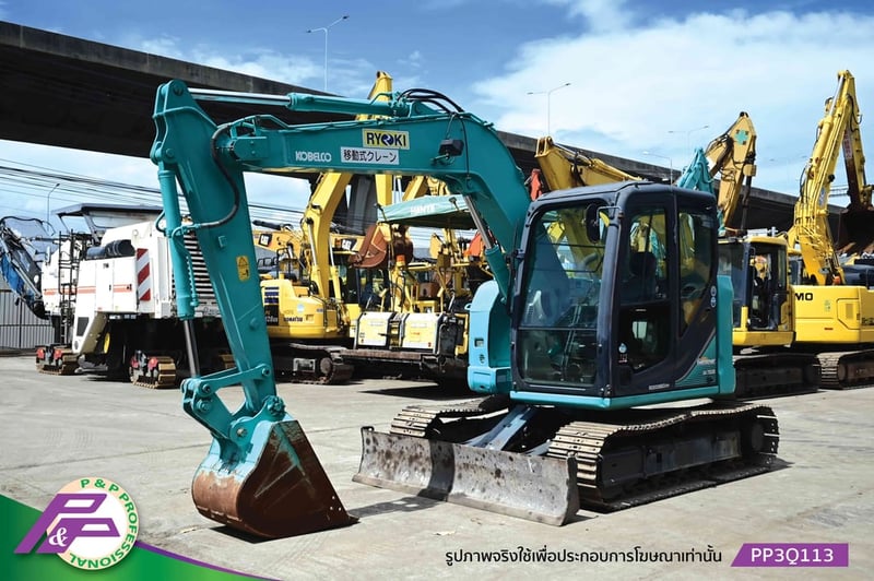 ขายรถขุดย่อม KOBELCO SK75SR-3-YT07 มีใบมีดดัน มีอาร์มเครน ชั่วโมงน้อย มือสองสภาพดี นำเข้าจากญี่ปุ่น โดย P&P Pro