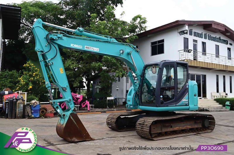 ขายรถขุด KOBELCO SK125SR-3 (YV07) แทรคใหญ่ มีไลน์หัวเจาะ มีกล้องมองหลัง มีอาร์มเครน มือสองสภาพดี นำเข้าจากญี่ปุ่น โดย P&P Pro