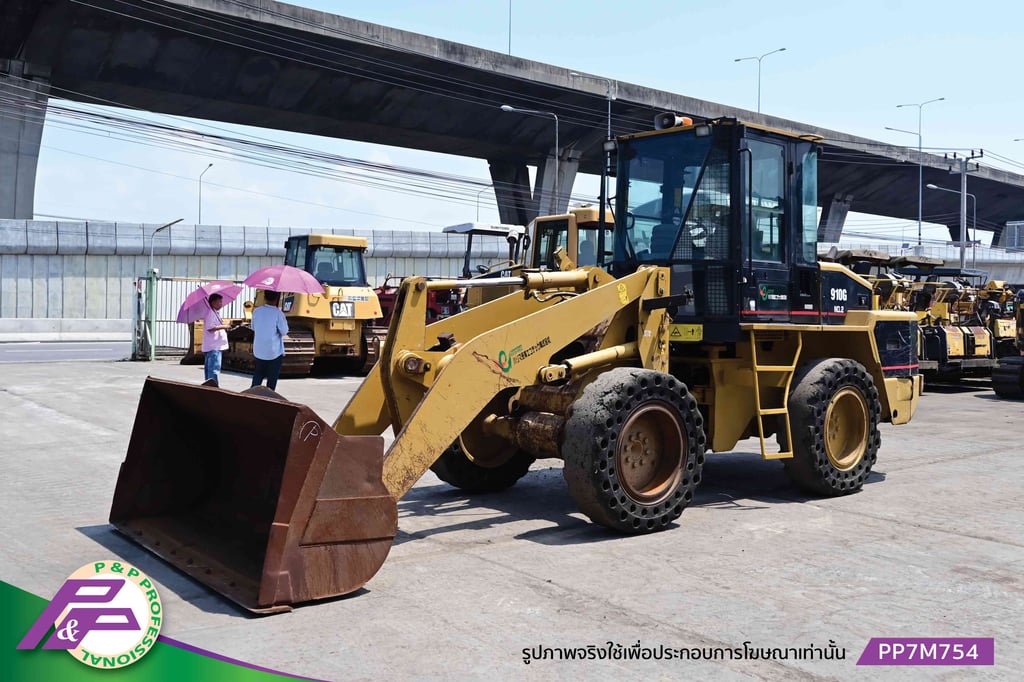 ขายรถตัก CAT 910G เทียบเท่า WA100-5 ห้องเก๋ง แขน Hi-Lift ยางตัน มือสองสภาพดี นำเข้าจากญี่ปุ่น โดย P&P Pro
