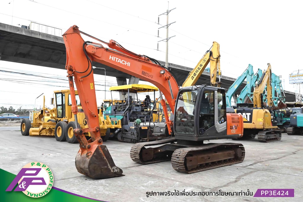ขายแมคโคร HITACHI ZX120-3 มีไลน์หัวเจาะ, มีกล้องมองหลัง, มีอาร์มเครน มือสองสภาพดี นำเข้าจากญี่ปุ่น โดย P&P Pro