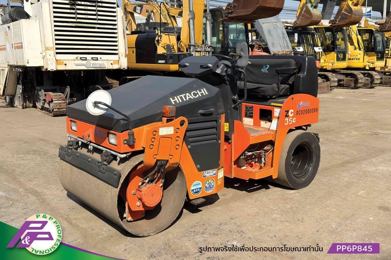 ขายรถบดหน้าเหล็ก-หลังยาง HITACHI ZC35C-3 เทียบเท่า TW352-1 เอวอ่อน ชั่วโมงน้อยมือสองสภาพดี นำเข้าจากญี่ปุ่น โดย P&P Pro