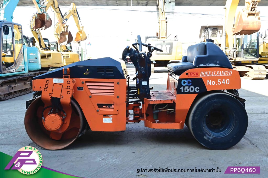 ขายรถบดหน้าเหล็ก-หลังยาง HITACHI CC150C-3A เทียบเท่า SAKAI TW502-1 เอวอ่อน ชั่วโมงน้อย มือสองสภาพดี นำเข้าจากญี่ปุ่น โดย P&P Pro