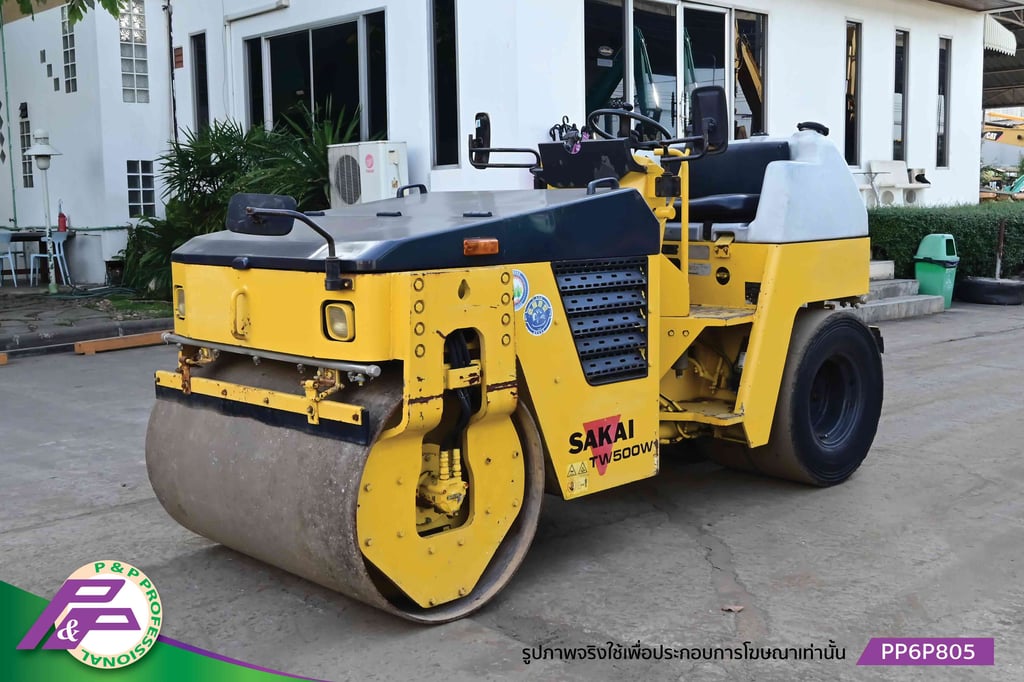 ขายรถบดหน้าเหล็ก-หลังยาง SAKAI TW500W-1 เอวอ่อน ชั่วโมงน้อย มือสองสภาพดี นำเข้าจากญี่ปุ่น โดย P&P Pro