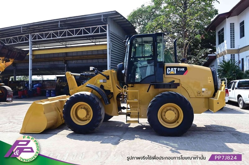 ขายรถตักล้อยาง CAT 914K รุ่นใหม่, ห้องเก๋ง, มีฟังชั่นลดความสั่นสะเทือนขณะขับขี่ - Ride Control มือสองสภาพดี นำเข้าจากญี่ปุ่น โดย P&P Pro
