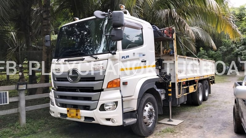 HINO FL 253แรงม้า รถบรรทุก 10ล้อ กระบะเหล็กติดเครน ปี2019 HINO FL 253แรงม้า รถบรรทุก 10ล้อ กระบะเหล็กติดเครน ปี2019