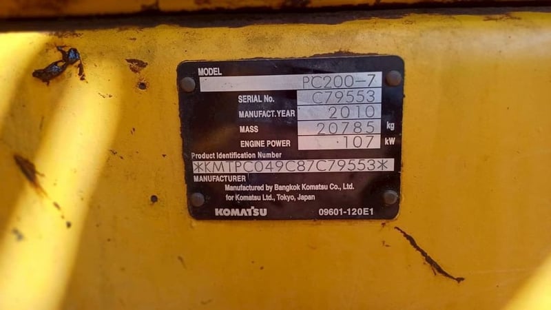 #ขายถูก 490,000 KOMATSU pc 200-7 ปี 2010 JAPAN ไฟฟ้าครบ เครื่องดี ปั้มแรง เอวแน่น ช่วงล่างสวย เล่มทะเบียน 