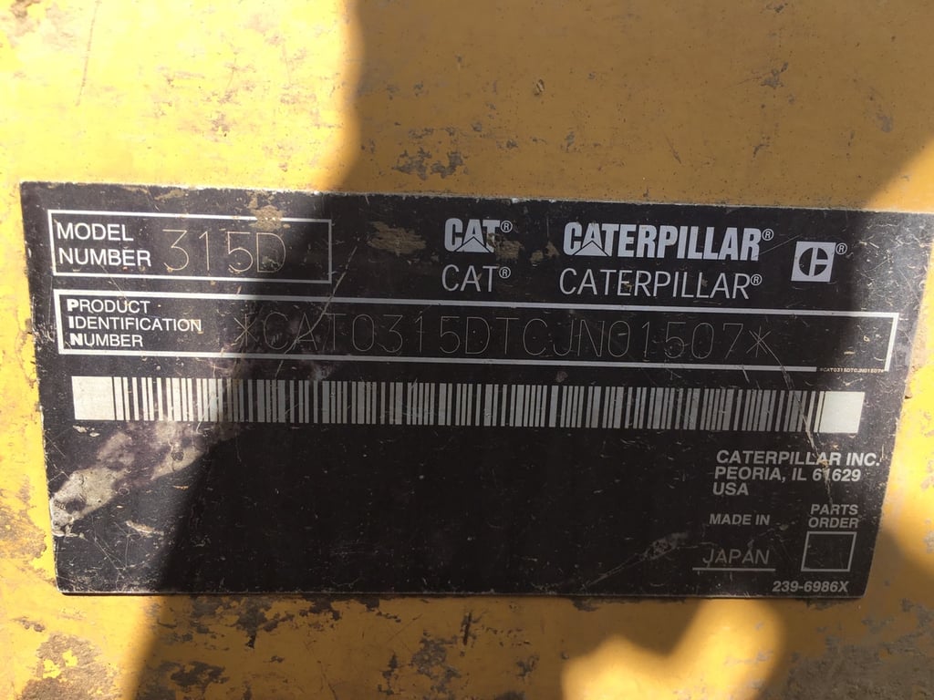 ขาย 350,000 CAT 315 D ไฟฟ้าครบ เครื่องดี ปั้มแรง เอวแน่น ช่วงล่างสวย 