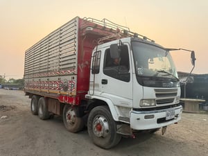 #ขายด่วน  700,000 รถ 12 ล้อ ดั้มคอกเกตร ISUZU DECA 320 ดั้มคอกเกษตร 12 ล้อ 2 เพลา หัวบาง ยางดี ครีชซีสวย มีระบบลากลูก 