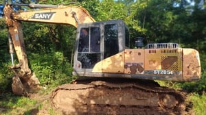 #ขายถูก 285,000 SANY SY205C ไฟฟ้าครบ เครื่องดี ปั้มแรง เอวแน่น ช่วงล่างโซ่บูตแตก รถทำงานอยู่  เอกสารใบแจ้งจำหน่าย