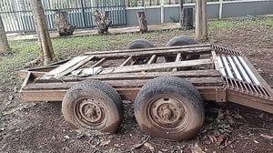 #ขายแพ็คคู่ราคาถูก  85,000 แบคโฮพร้อมเทนเลอร์ลาก KUBOTA KH026 เครื่องดี ปั้มดี หางลาก 2 เพลา เหล็กครัชซีสวย 