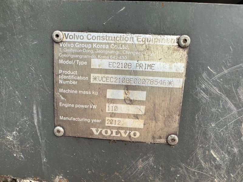 ขาย 590,000 VOLVO EC210B PRIME เล่มทะเบียน ไฟฟ้าครบ เครื่องดี ปั้มแรง เอวแน่น ช่วงล่างสวย รถพร้อมใช้งาน