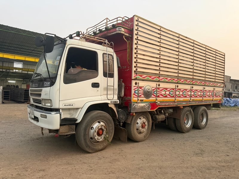 #ขายด่วน  700,000 รถ 12 ล้อ ดั้มคอกเกตร ISUZU DECA 320 ดั้มคอกเกษตร 12 ล้อ 2 เพลา หัวบาง ยางดี ครีชซีสวย มีระบบลากลูก 