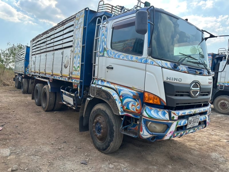 #ขายด่วน 1,290,000 รถ 10 ล้อดั้มพ่วงแม่ลูก HINO 380 VICTOR ปี 59 หัวบาง ยางดี ครัชซีสวย วิ่ง 5xx,xxx กม.ลูกพ่วงดั้ม 3 เพลา ปี 59 ดั้มดี ครัชซีสวย ยางดี รถพร้อมใช้งาน ภาษี ม.79