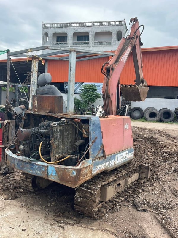 #ขายแพ็คคู่ราคาถูก  85,000 แบคโฮพร้อมเทนเลอร์ลาก KUBOTA KH026 เครื่องดี ปั้มดี หางลาก 2 เพลา เหล็กครัชซีสวย 