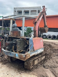 #ขายแพ็คคู่ราคาถูก  85,000 แบคโฮพร้อมเทนเลอร์ลาก KUBOTA KH026 เครื่องดี ปั้มดี หางลาก 2 เพลา เหล็กครัชซีสวย 