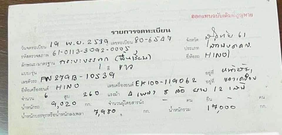#ขายถูก รถเทรนเลอร์ HINO  12 ล้อ แท้เครื่อง EK 100. แรงม้า 260 รถสวยพร้อมใช้งาน เอกสารเล่มทะเบียน 