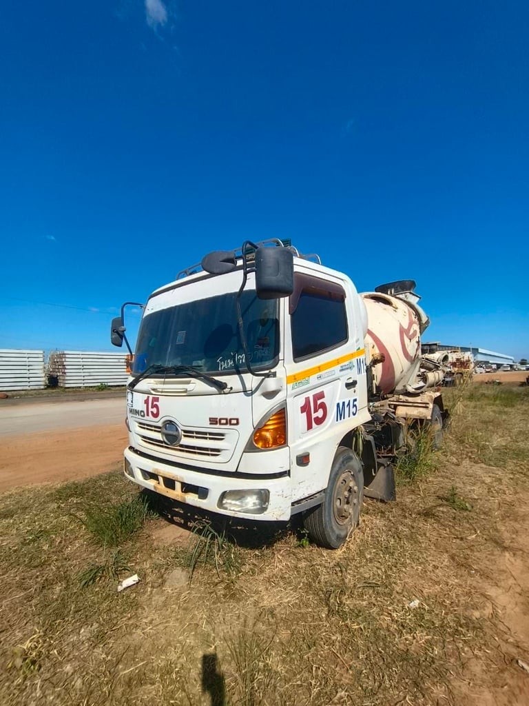 ขาย 590,000 รถ 6 ล้อโม่ปูน HINO MEGA 150 แรง หัวบาง ยางดี ครัชซีสวย 