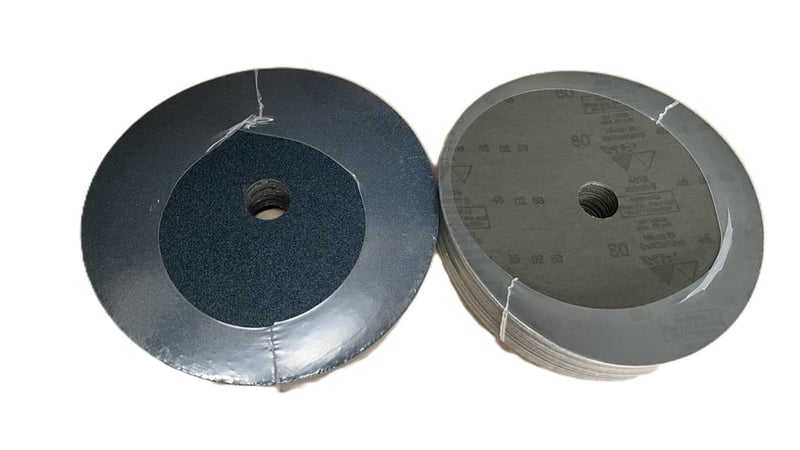 FIBER DISC กลม สีน้ำเงินหลังแข็ง 7" (DIA. 180 MM.) ขนาดรูกลาง dia 22 MM. เบอร์ 100