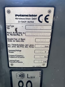 เครื่องพ่นปูนฉาบ putzmeister mp25 เยอรมัน