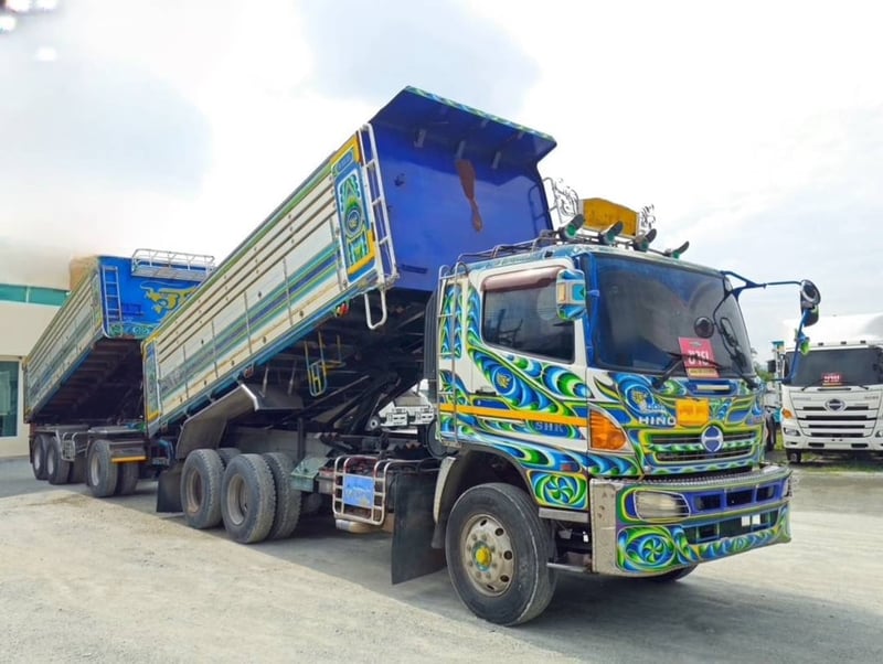 👉สิบล้อดั้มพ์พ่วง Hino FM1A  344 แรงม้า ปี 2556 (3163)