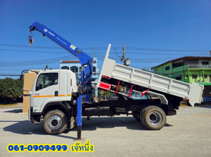 หกล้อดั้มพ์ติดเครน ISUZU FTR 240 แรงม้า 2566 (3266)