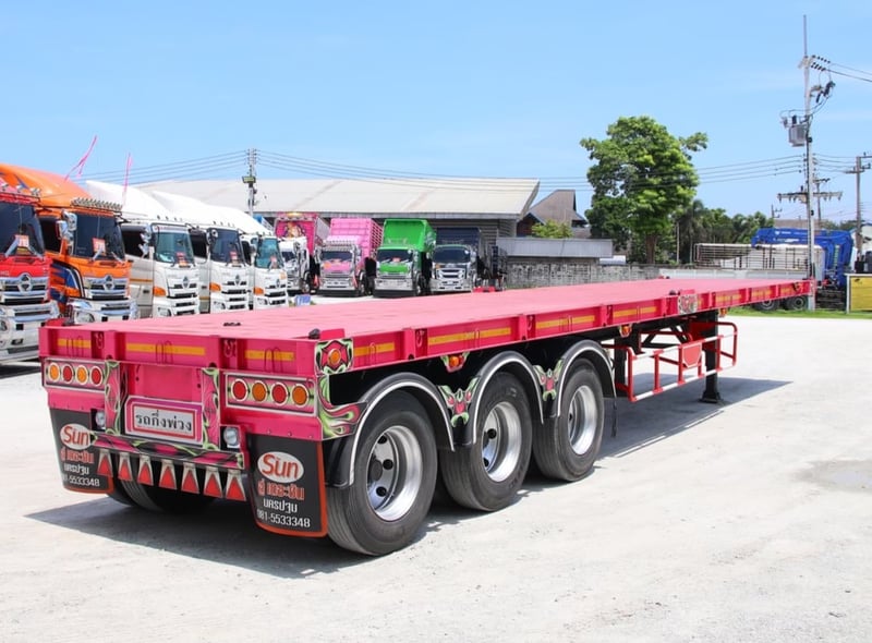 หางพื้นเรียบสามเพลา อู่ เดอะซัน ปี 2565 (0376)