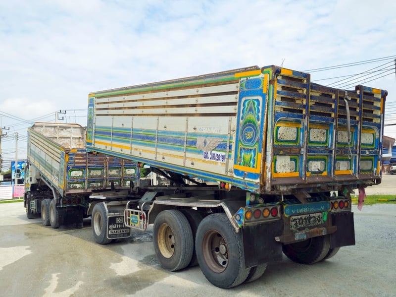 สิบล้อดั้มพ์พ่วง Hino FM1A  344 แรงม้า ปี 2556 (3163)