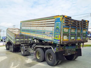 สิบล้อดั้มพ์พ่วง Hino FM1A  344 แรงม้า ปี 2556 (3163)