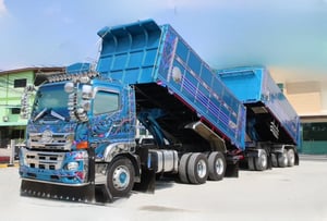 สิบล้อดั้มพ์พ่วง HINO FM2P  380 แรงม้า ยังไม่จดทะเบียน   (2344)