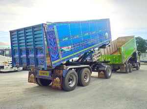 สิบล้อดั้มพ์พ่วง Hino FM1A  344 แรง ปี 66 ลูกปี 65 (5902,2075)