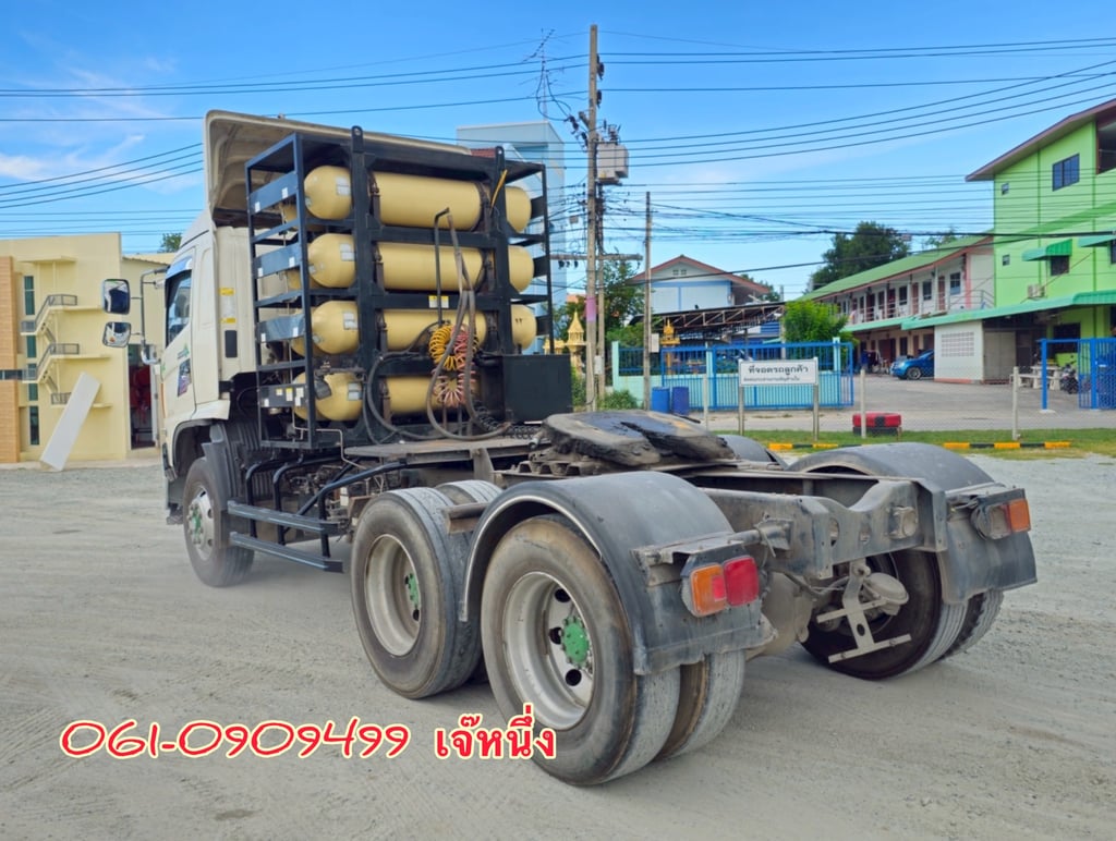 🔥ซื้อคู่หัวหางช่วยดาวน์ 120,000 บาท  สิบล้อหัวลาก CNG HINO  FM2P 360 แรง ปี 57 (6646)
