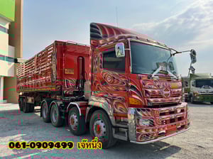 12 ล้อหัวลาก Hino FM1A 344  (9078) หางเซมิดั้มพ์สองเพลา อู่ CTT ปี 2566 (9079)