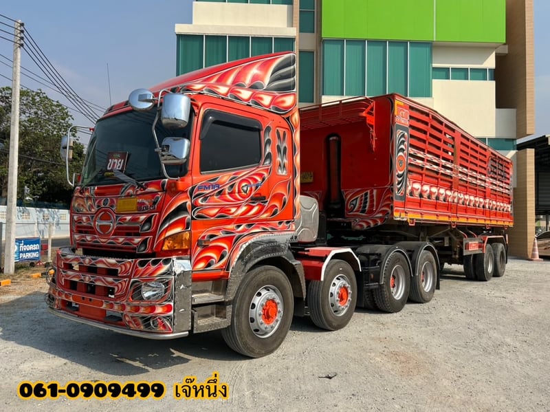 12 ล้อหัวลาก Hino FM1A 344  (9078) หางเซมิดั้มพ์สองเพลา อู่ CTT ปี 2566 (9079)