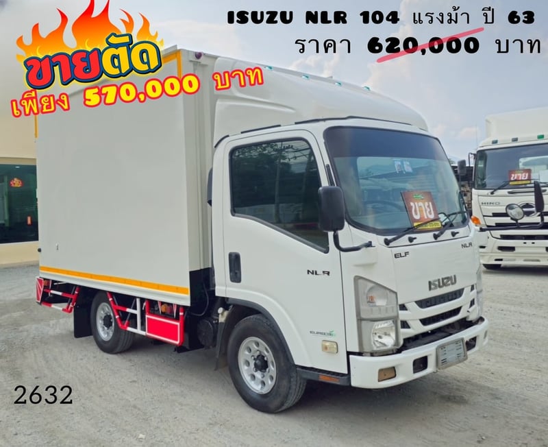 🔥 ขายตัด! ใครช้าคือพลาด ☎️สนใจโทร. 061-0909499   👉สี่ล้อตู้ทึบ ISUZU NLR  130 แรงม้า ปี 2563 (2632)