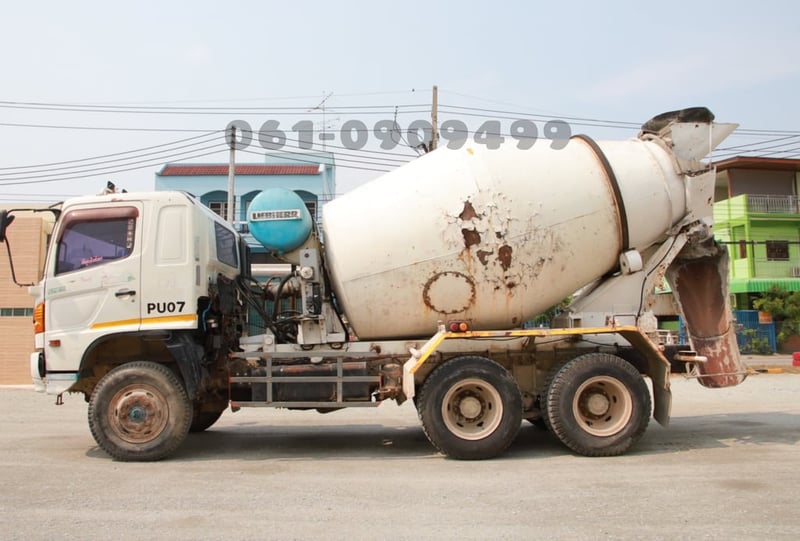 🔥ใครหาอยู่ก็อย่าช้า🔥 โทร.มาเลยตอนนี้ 061-0909499   สิบล้อโม่ปูน HINO FM1A  330 แรง ปี 56  ✔️โม่ 7 คิว LIEBHERR (9081)