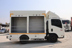 หกล้อตู้ทึบ FOOD TRUCK ISUZU NMR 130 แรงม้า ปี 2558 (5477)