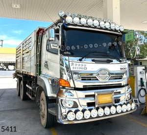 สิบล้อดั้มพ์สามมิตรแท้  โทร.061-0909499   สิบล้อดั้มพ์ HINO FM1A  344 แรงม้า ปี 66 กระบะสามมิตร ไมล์ 152,xxx km. (5411)