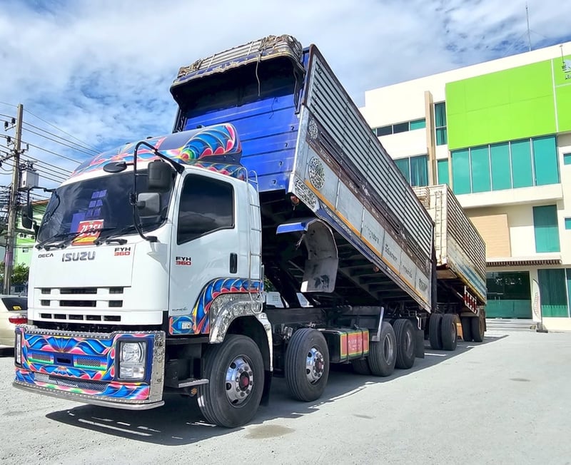 🔥 ขายตัด! ใครช้าคือพลาด ☎️สนใจโทร. 061-0909499  >> 12 ล้อดั้มพ์เกษตร ISUZU FYH 360 แรงม้า ปี 2555 (0856)