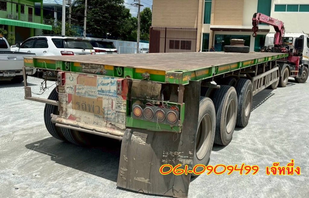 หางพื้นเรียบสามเพลา อู่ สามมิตร ปี 2562 (0294)