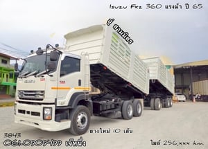 🚛 คุ้มสองต่อ โปร 2 เด้ง!🔥 สิบล้อดั้มพ์พ่วง Isuzu Fxz 360 แรงม้า ปี 2565 (3843)