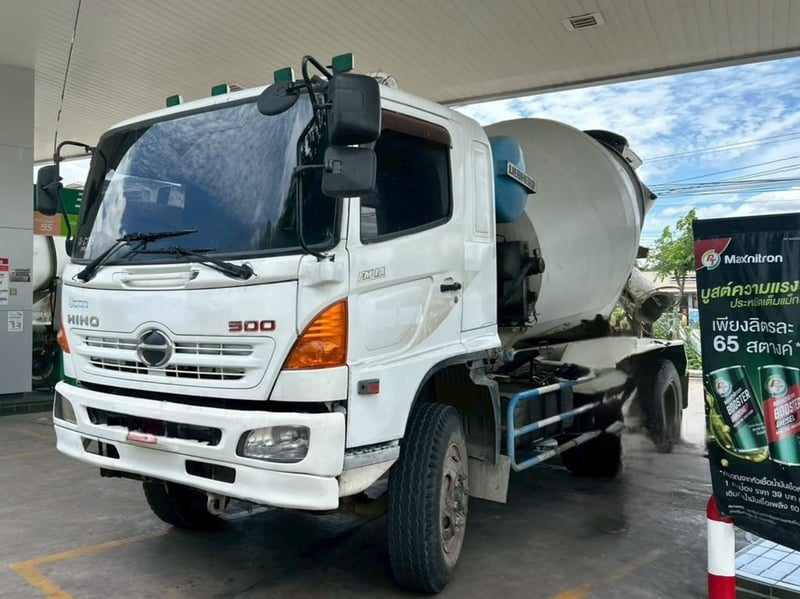 🔥สิบล้อโม่ปูน LIEBHERR   ☎️สนใจโทร.061-0909499   สิบล้อโม่ปูน HINO FM1A  330 แรง ปี 2555 (6785)