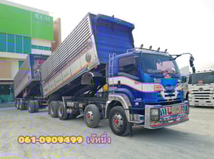 🔥Vายตัด🔥 12 ล้อดั้มพ์พ่วงเกษตรชุดใหญ่ ISUZU FYH 360 แรง ปี 56 (2465,2466)