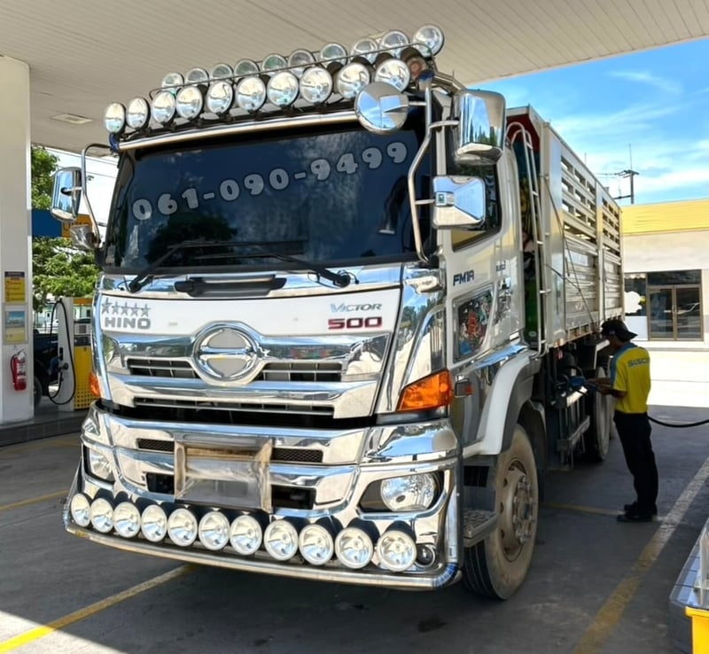 สิบล้อดั้มพ์สามมิตรแท้  โทร.061-0909499   สิบล้อดั้มพ์ HINO FM1A  344 แรงม้า ปี 66 กระบะสามมิตร ไมล์ 152,xxx km. (5411)