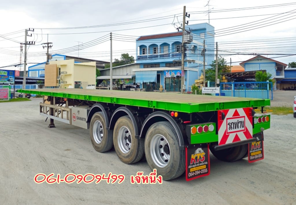 หางเเพื้นเรียบสามเพลา อู่ สามมิตร ปี 2562 (0294)