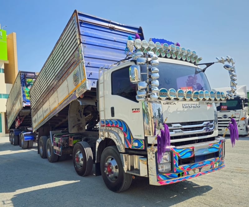 12 ล้อดั้มพ์พ่วงเกษตรชุดใหญ่ ISUZU FYH 360 แรงม้า ปี 2556 (2507)