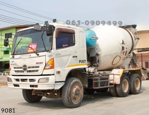 🔥ใครหาอยู่ก็อย่าช้า🔥 โทร.มาเลยตอนนี้ 061-0909499   สิบล้อโม่ปูน HINO FM1A  330 แรง ปี 56  ✔️โม่ 7 คิว LIEBHERR (9081)