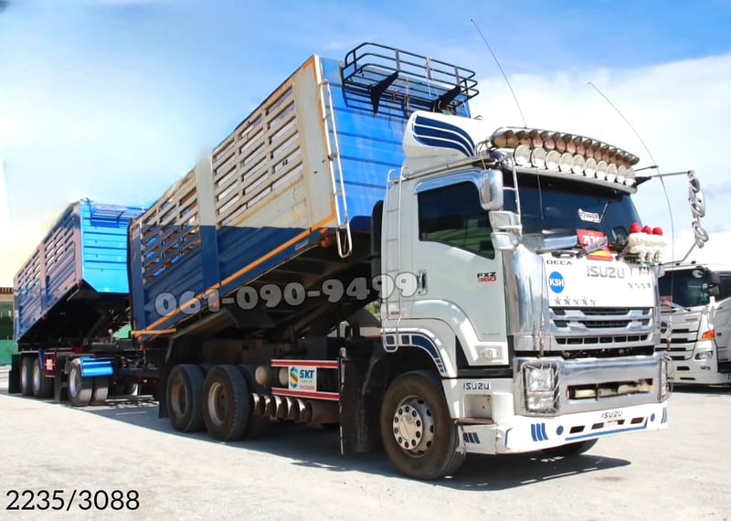 👉สิบล้อดั้มพ์พ่วง ISUZU FXZ 360 ปี 65 (2235) ✔️คัซซี JT แม่ดั้มพ์อู่ SKT  ✔️ลูกอู่เดอะฟีนิกซ์ ปี 65 (3088)