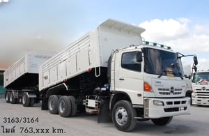 🔥 ขายตัด! ใครช้าคือพลาด ☎️สนใจโทร. 061-0909499  สิบล้อดั้มพ์พ่วง Hino FM1A  344 แรงม้า ปี 2556 (3163)